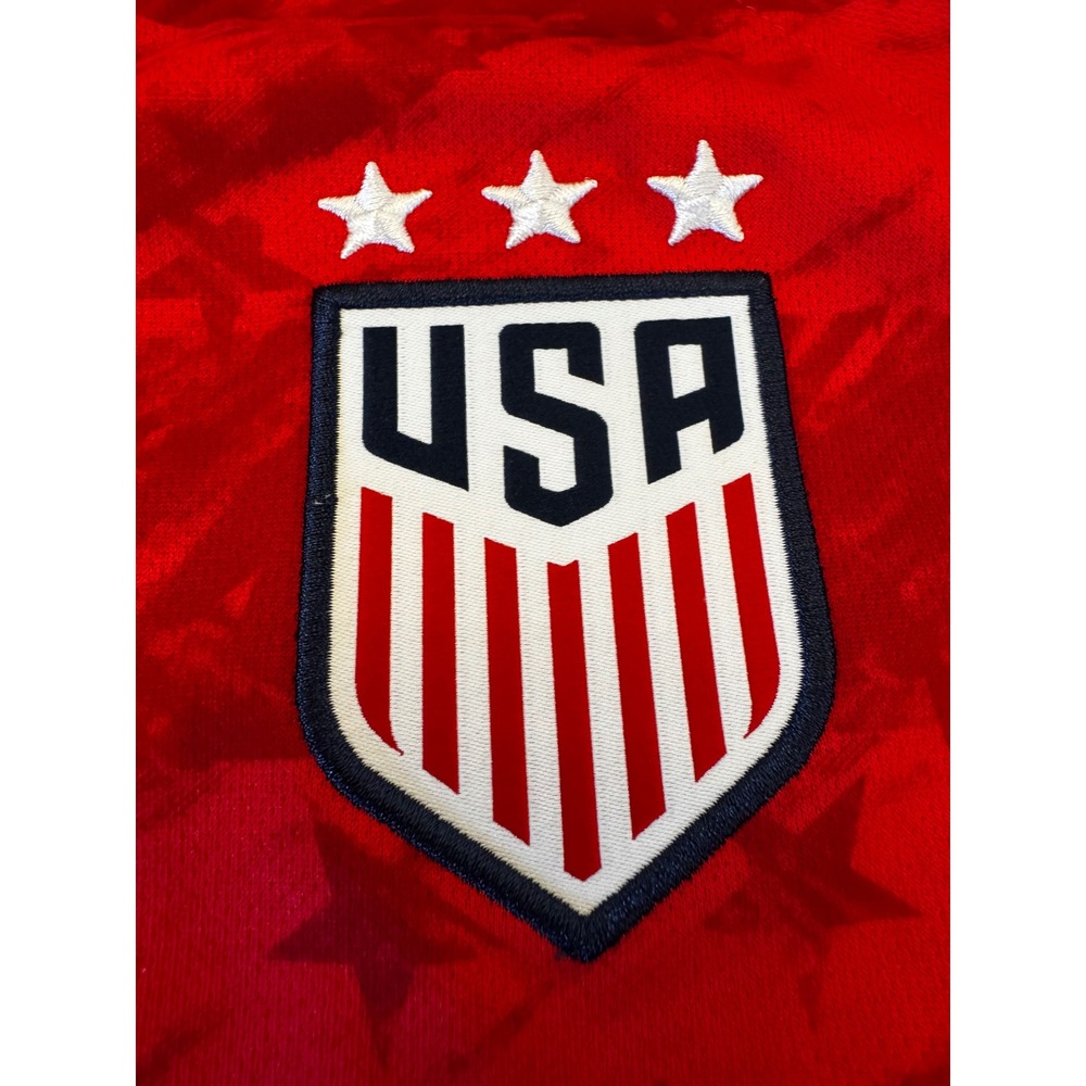 Nike USWNT Women Soccer Jersey Red Star Pattern 2019 Away Kit Small AJ4398-657 - Picture 2 of 6